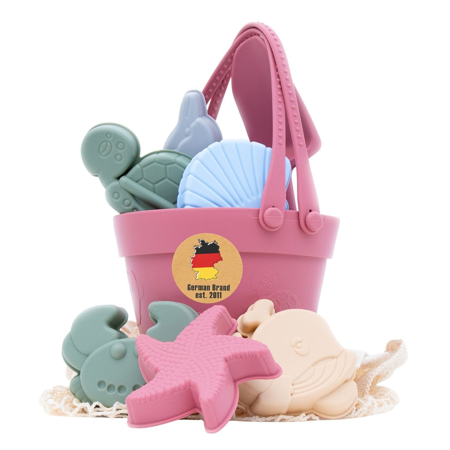 Intirilife Sandform-Set, (9-tlg), Sandspielzeug Set aus Silikon Strand Kinder Spielzeug für Sandkasten