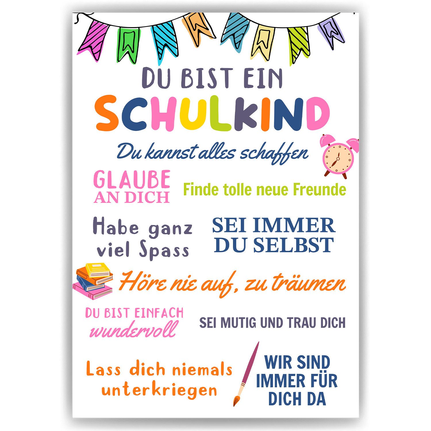 Tigerlino Poster Schulkind Geschenk Einschulung Jungen günstig online kaufen