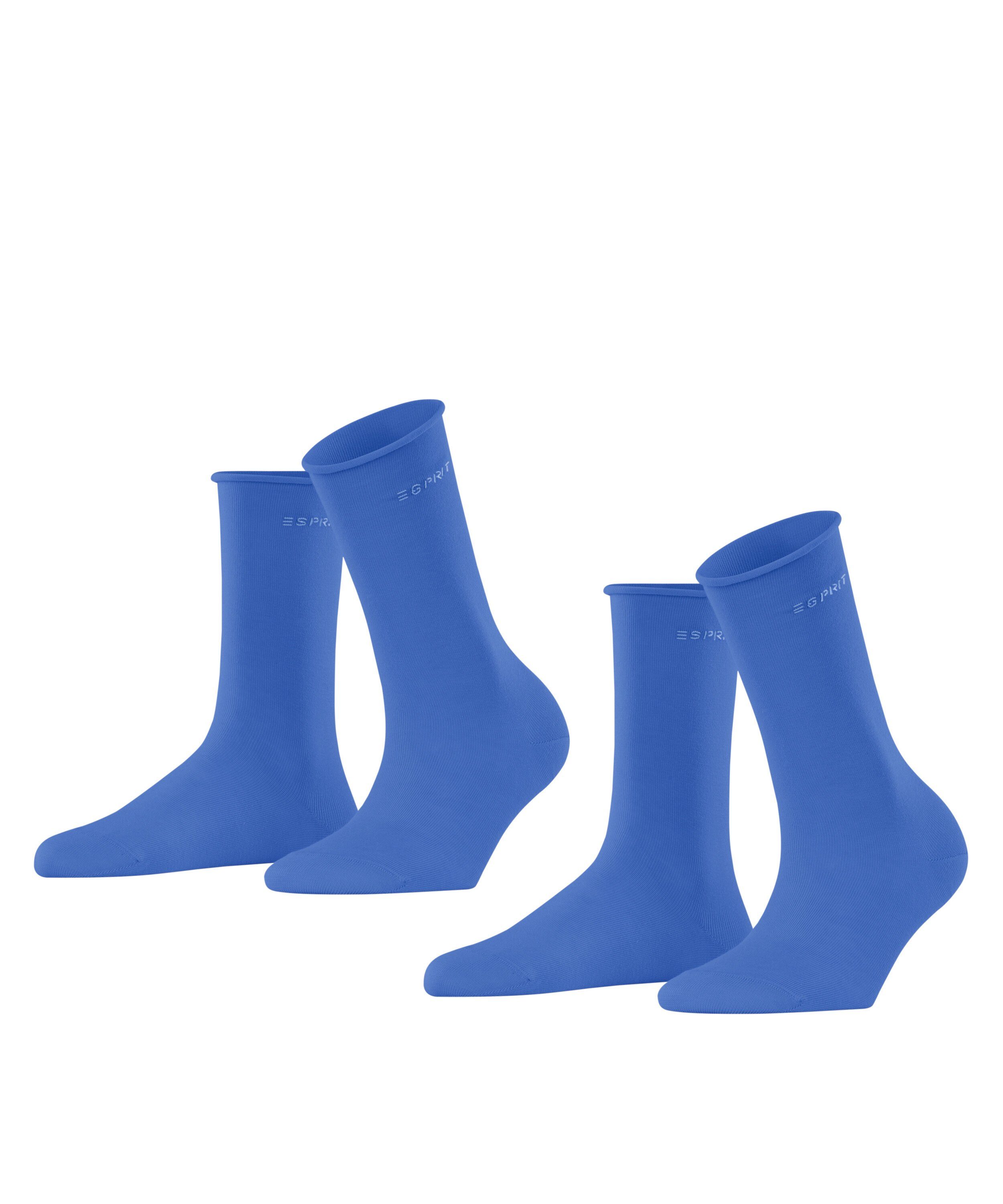 (6046) 2-Pack Basic deep Socken (2-Paar) blue Pure Esprit