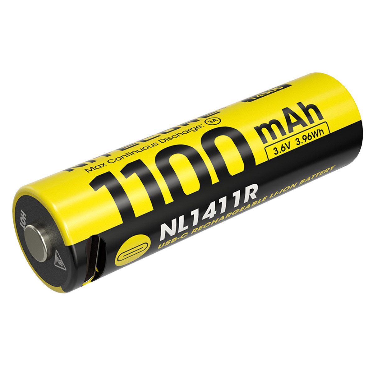 Nitecore NL1411R 14500 - Li-Ion Akku 1100mAh mit USB-Anschluss Akku
