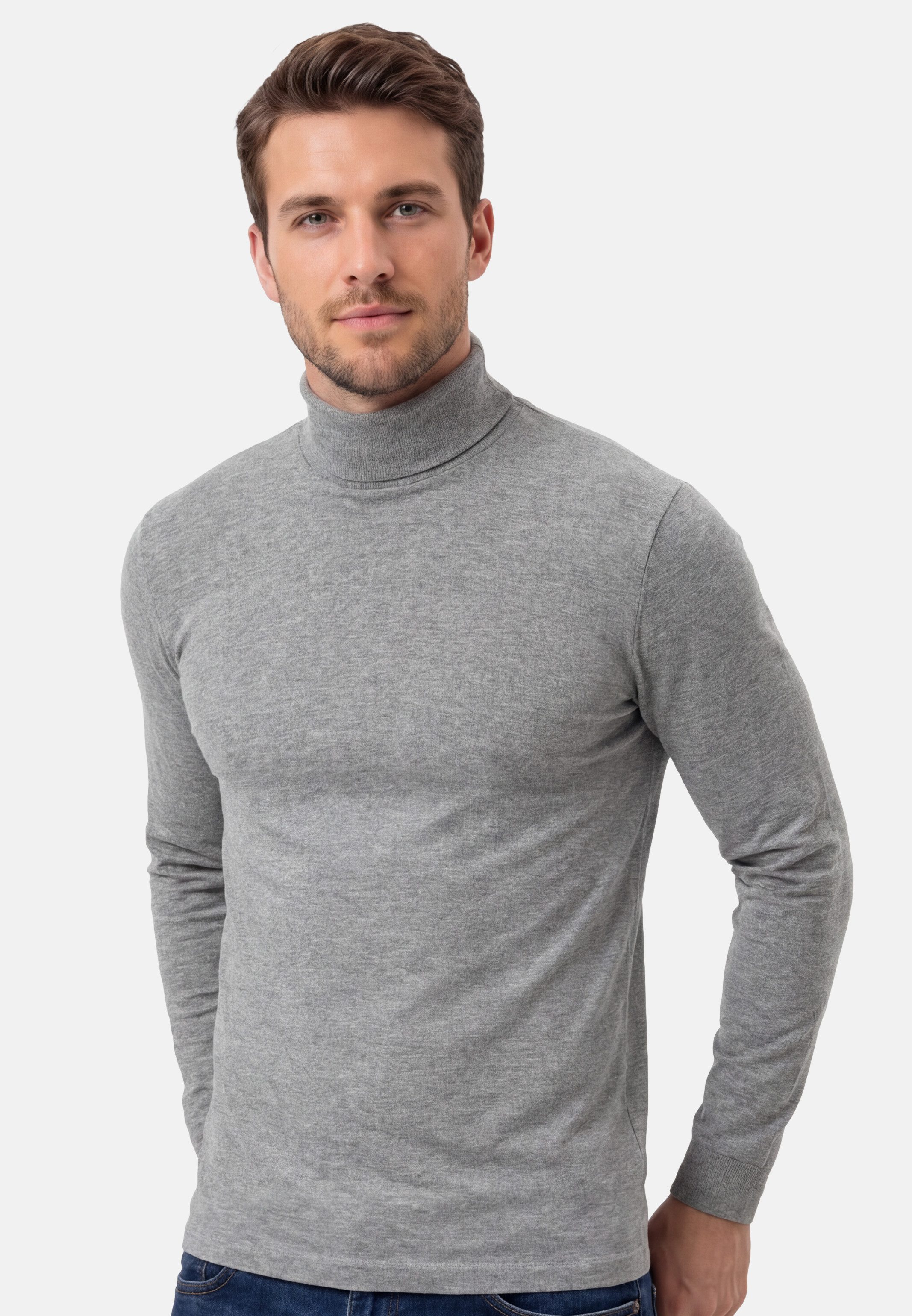 RAGMAN Langarmshirt 3er Pack Basic (Spar-Set, 3-tlg) Rollkragenshirt - Baum günstig online kaufen