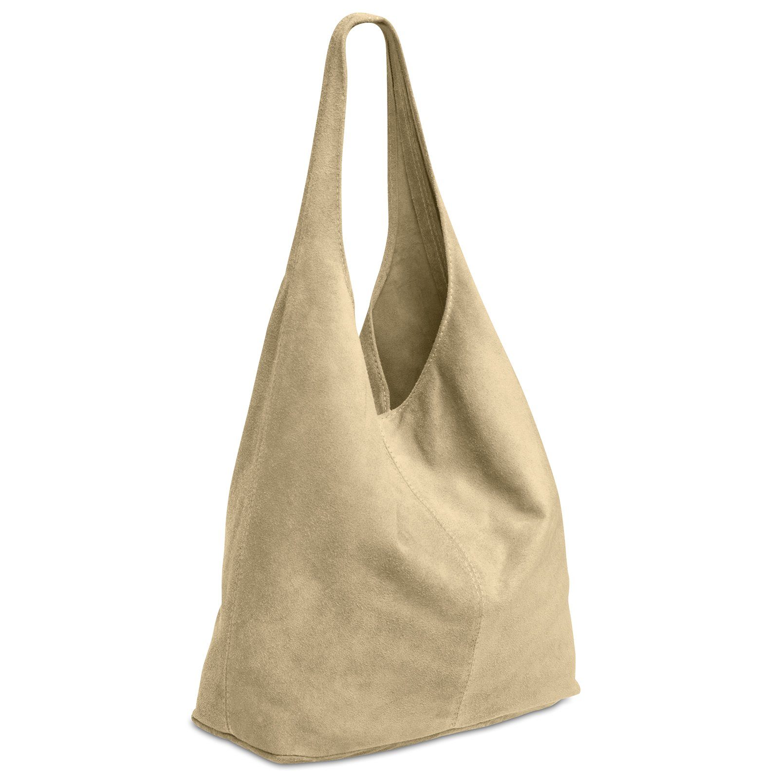 Caspar Schultertasche große Damen Wildleder Tasche Hobo Bag - CLASSIC LINE günstig online kaufen