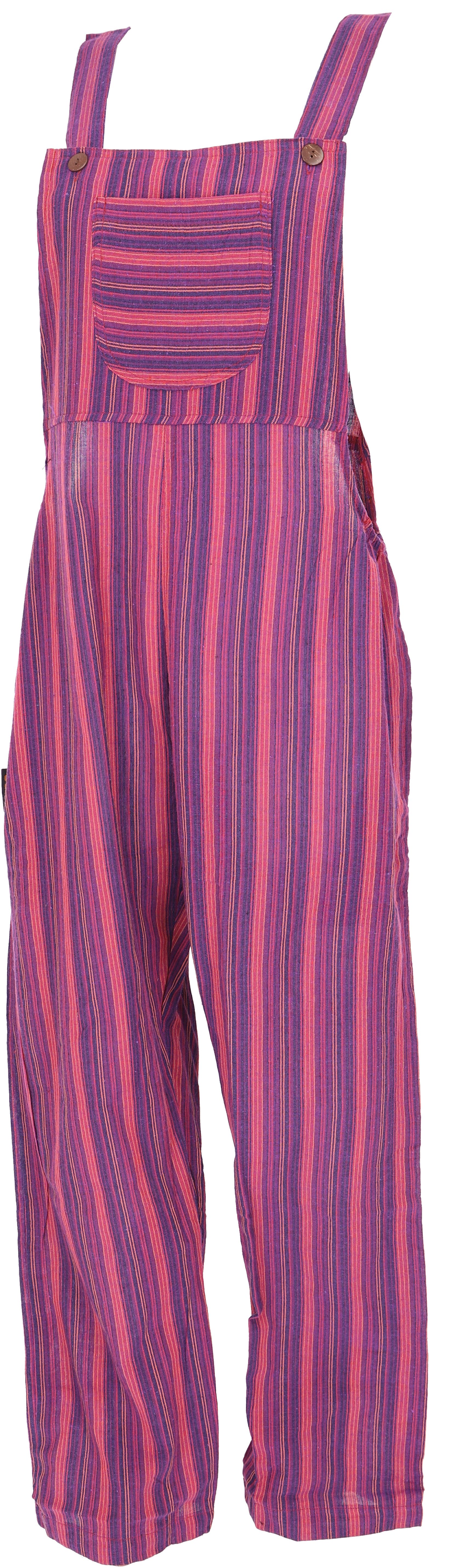 Guru-Shop Relaxhose Luftige Latzhose, gestreifter Ethno Style Boho.. alternative Bekleidung – Bild 5 von 5