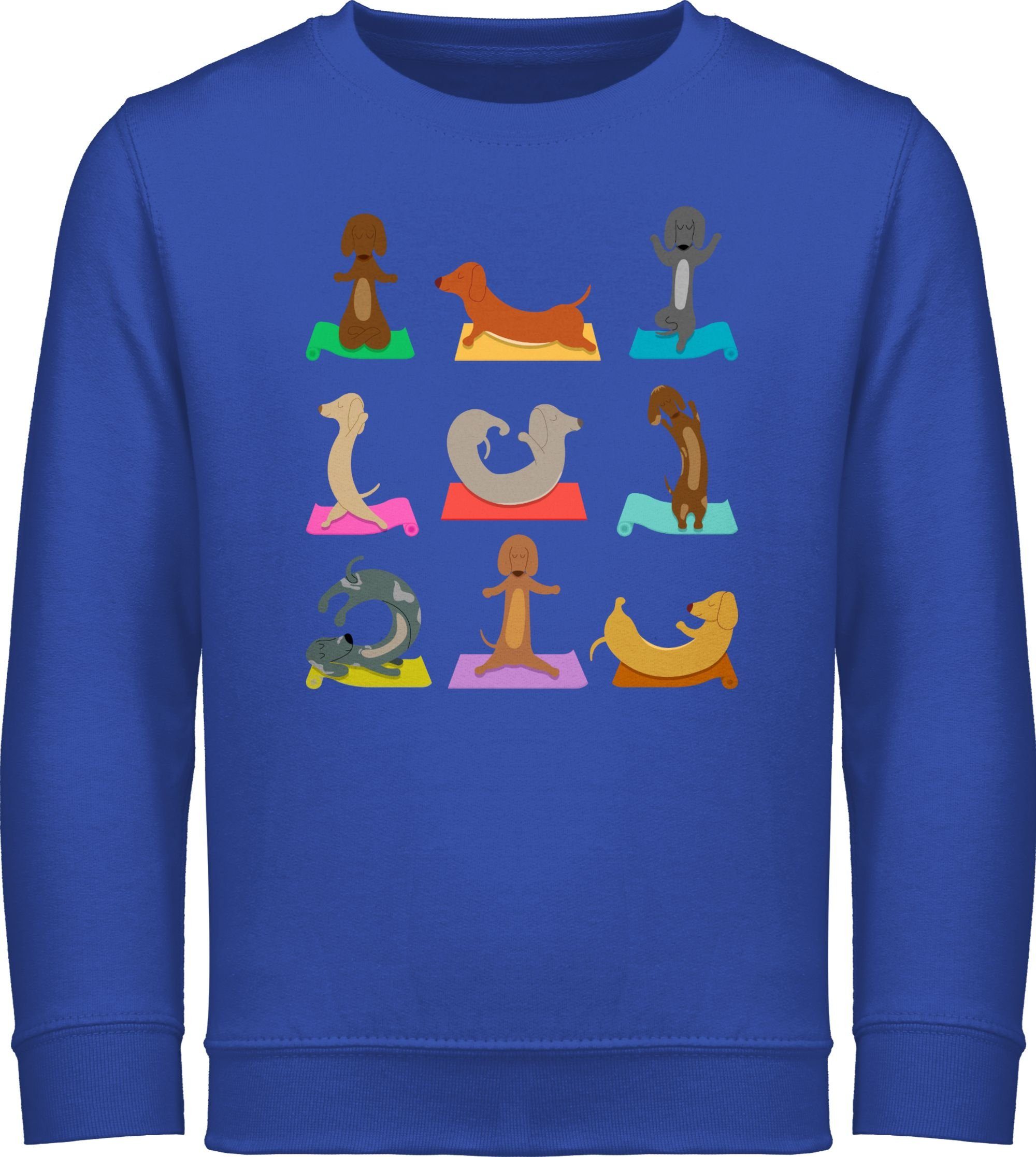 Shirtracer Sweatshirt Dackel Yoga Dackel Lustig Hunde 1 Royalblau | Sweatshirts