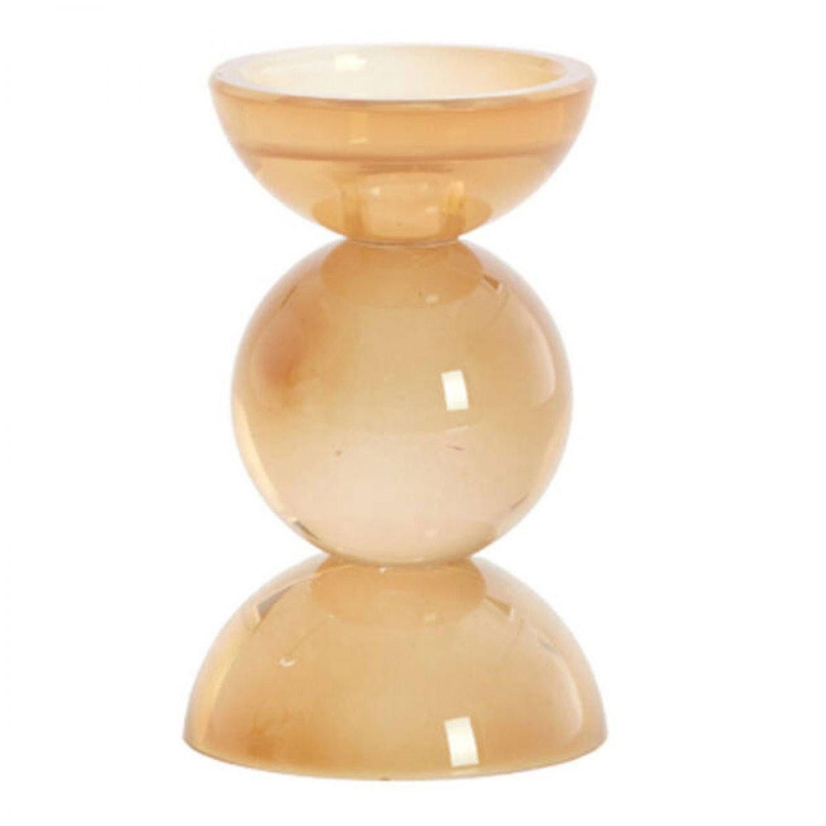 Light & Living Kerzenleuchter Itinga Glas Milchig Bernstein (15,5cm)