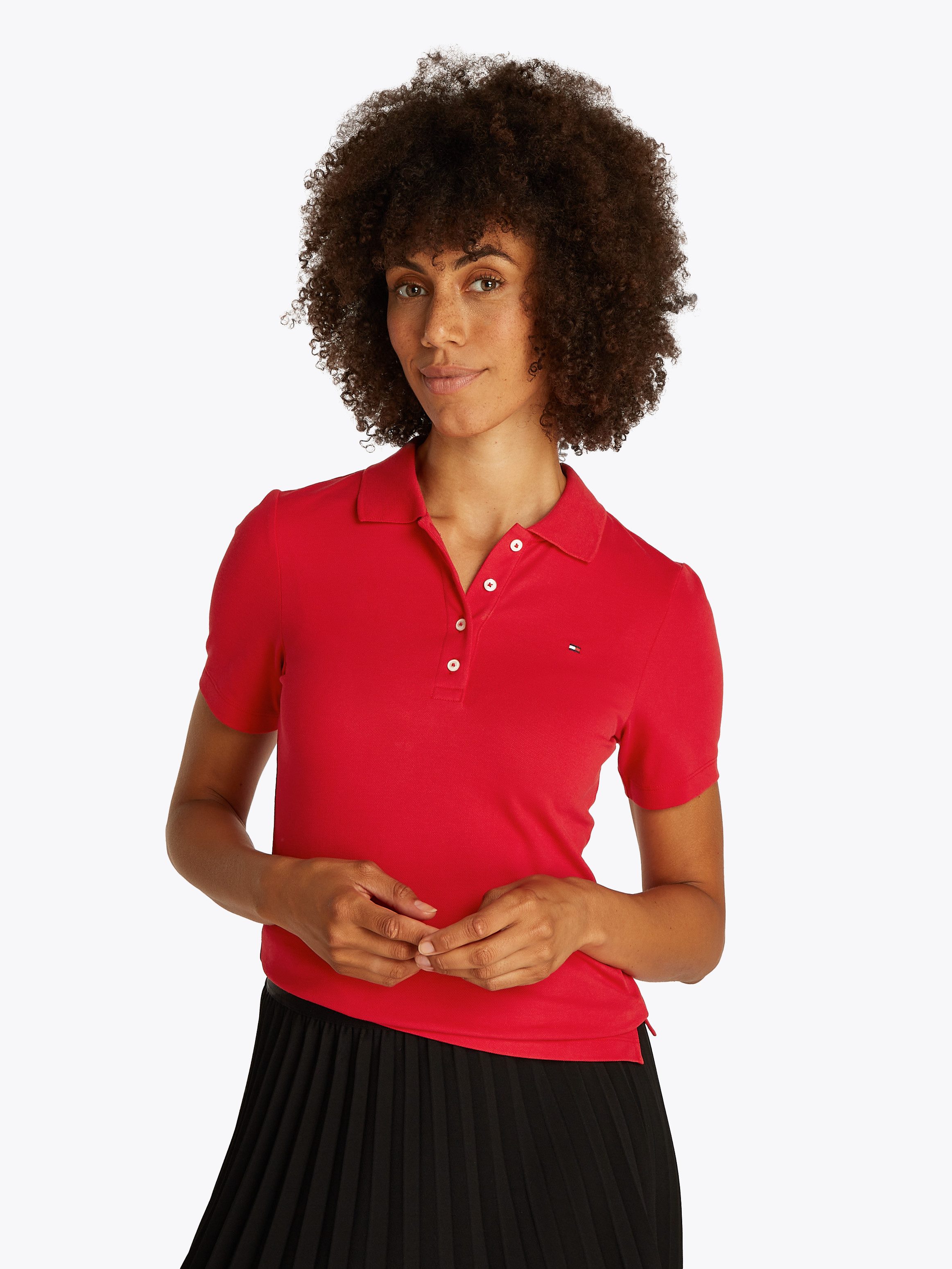 Tommy Hilfiger Poloshirt 1985 Slim Fit Pique Premium mit Logostickerei, mit günstig online kaufen