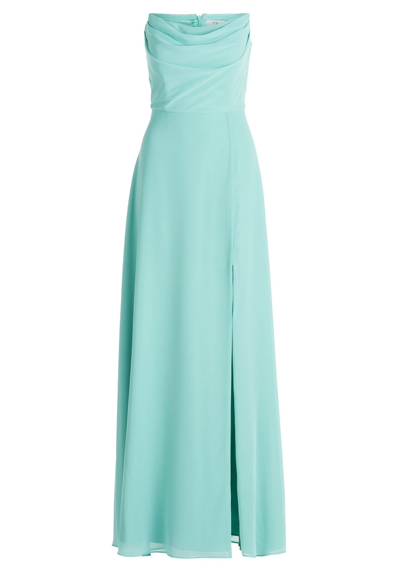 Vera Mont Abendkleid Damen mit Wasserfallausschnitt Schlitz