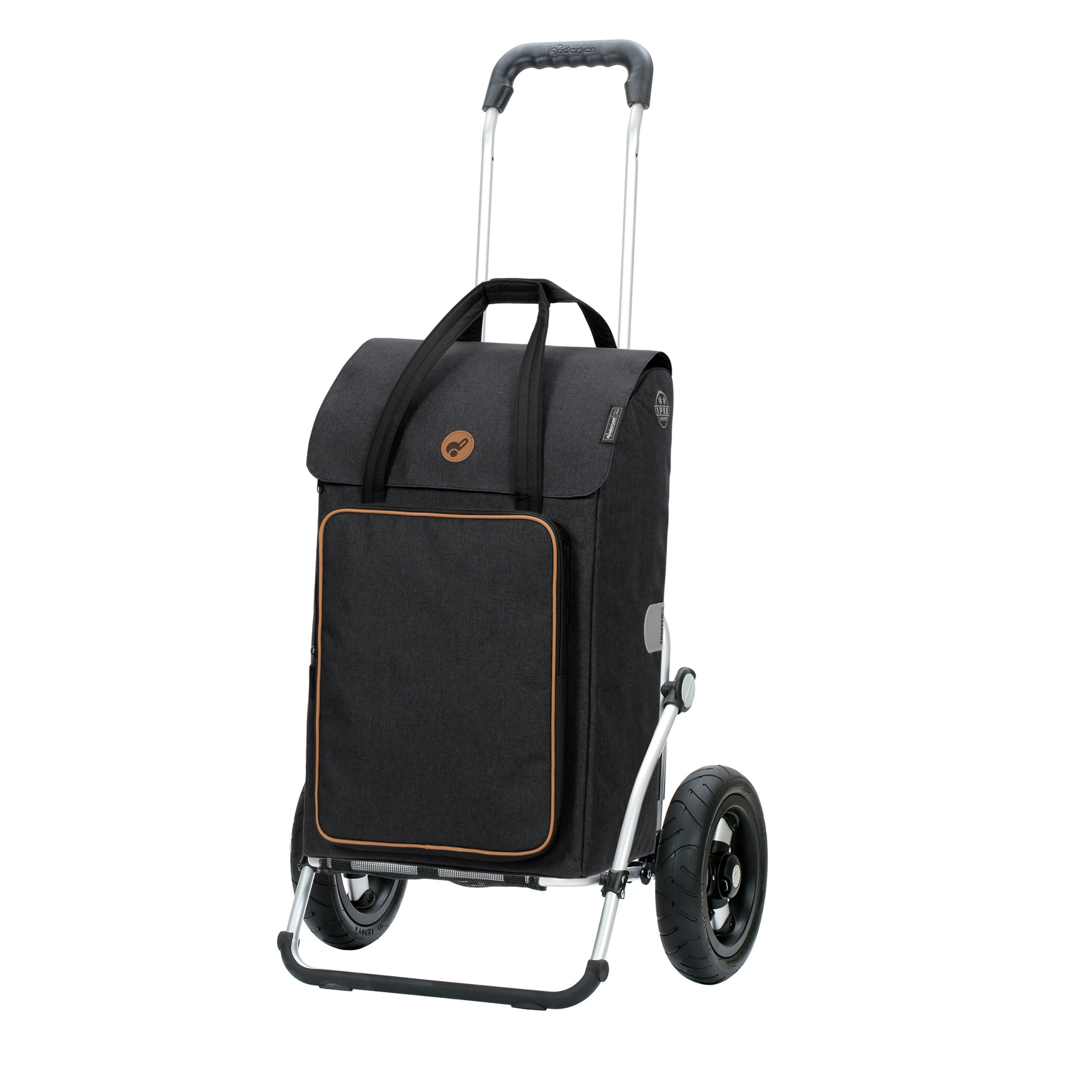 Andersen Einkaufstrolley Royal Shopper Ipek Bo schwarz, Thermofach 41 Liter, klappbar, belastbar bis 50kg, wasserabweisend