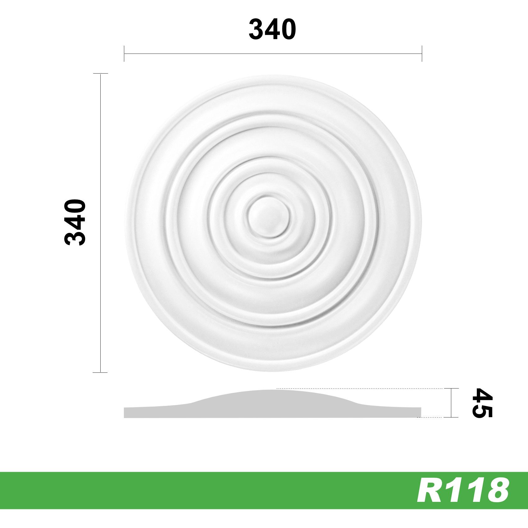 Grand Decor Wanddekoobjekt R118 (Stuckrosette aus günstig online kaufen