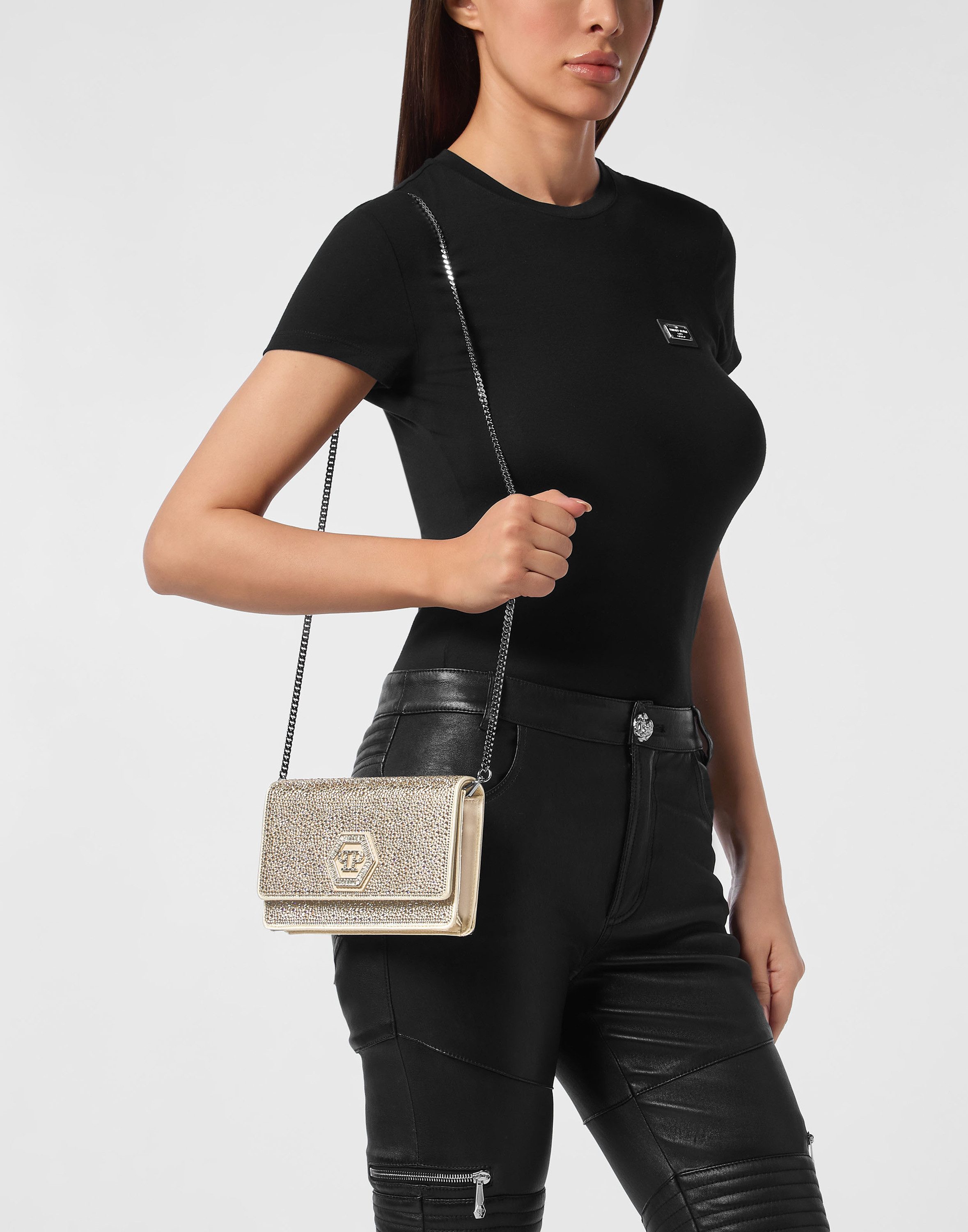 PHILIPP PLEIN Clutch Hexagon Verziert
