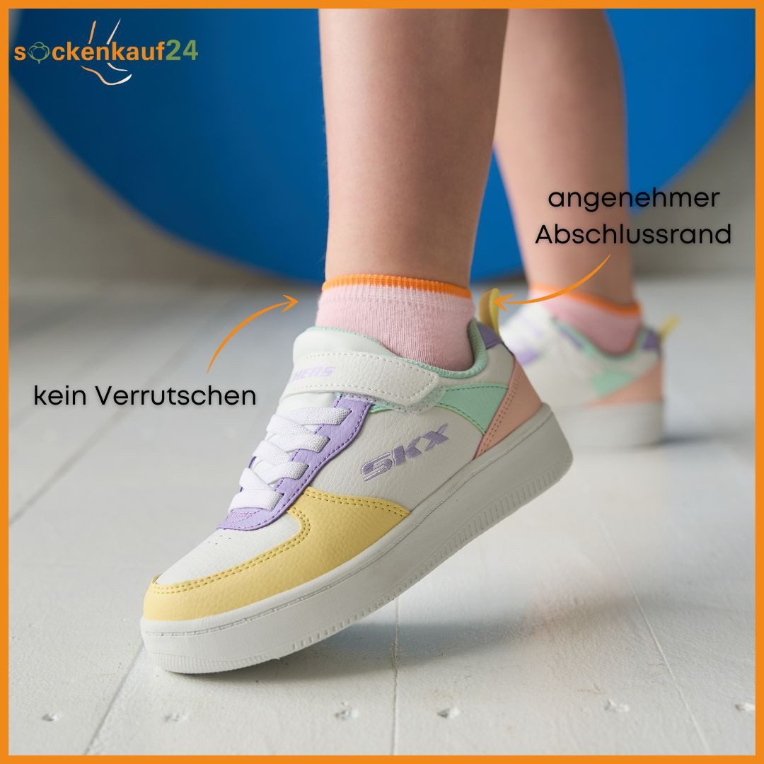 sockenkauf24 Sneakersocken 10 Paar Kinder Sneaker Socken Jungen & Mädchen Baumwolle Kindersocken (56290, 35-38) WP – Bild 5 von 5