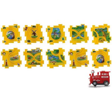 Jamara Spielzeugeisenbahn-Set Puzzle Dynamic Zoo, Puzzle-Schienen, mit Zug, Eisenbahnstrecke, Eisenbahnset
