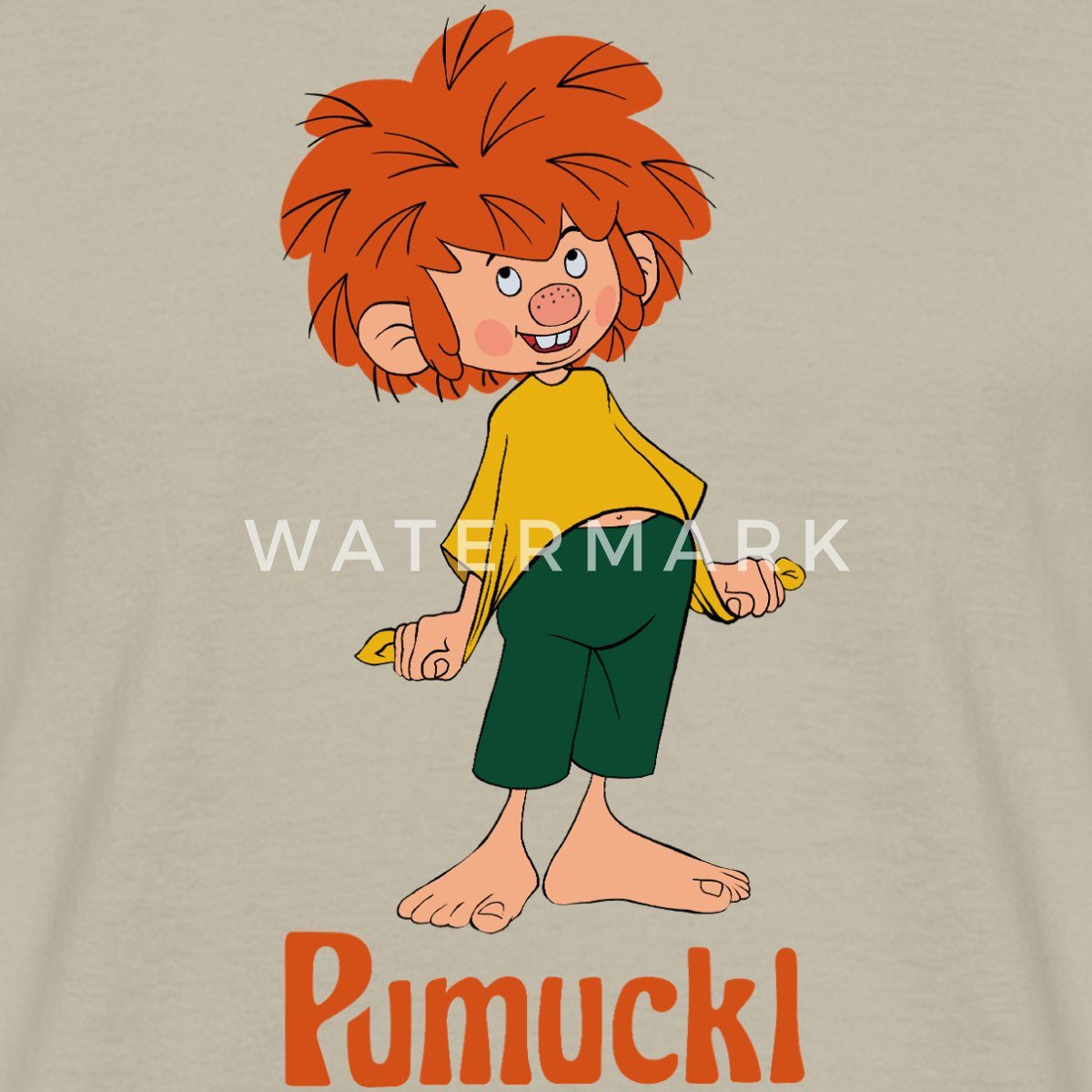 Spreadshirt T-Shirt Pumuckl Mit Frecher Pose Und Verschmitztem Lächeln Männ günstig online kaufen