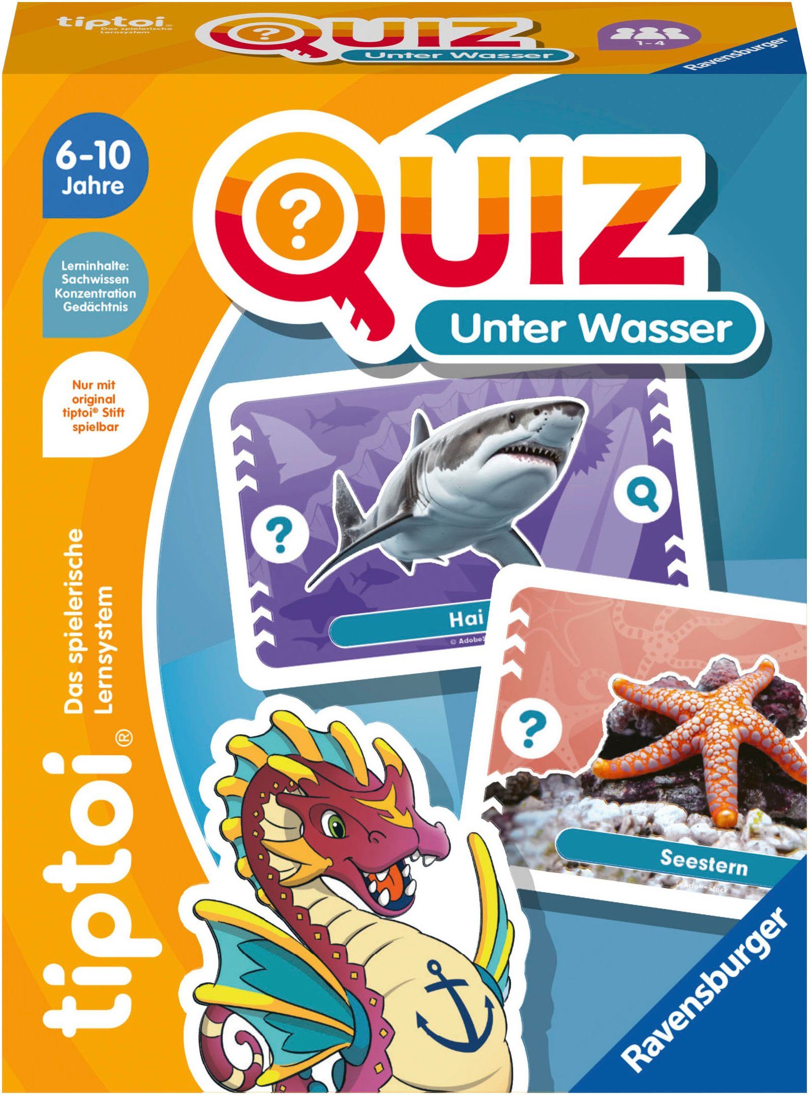 Ravensburger Spiel, tiptoi® Quiz Unter Wasser, Made in Europe, FSC® - schützt Wald - weltweit