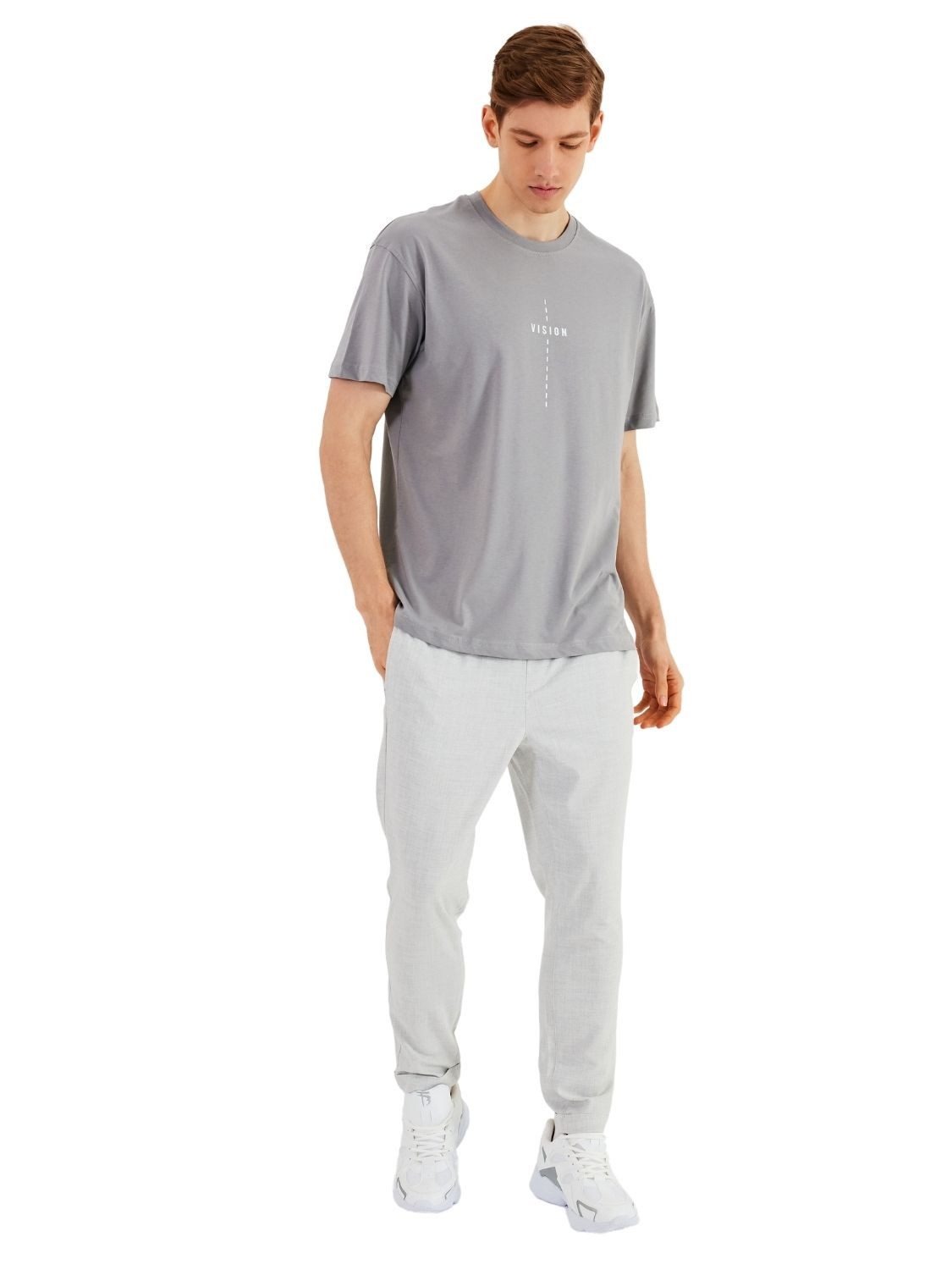 COMEOR Oversize-Shirt Herren T-Shirt: Trendige Urban Streetwear für lässige Styles (1-tlg) mit individuellem Print – Bild 4 von 5