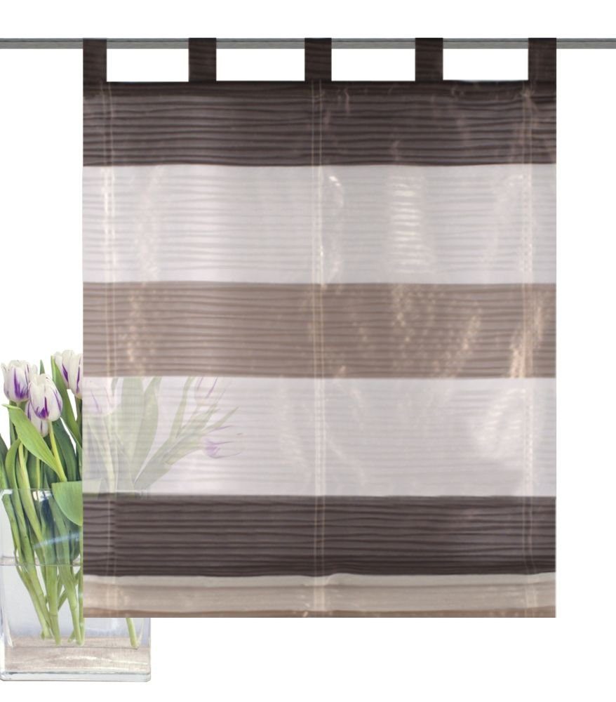 Rollo Home Wohnideen Schlaufenraffrollo Querstreifen, HOME WOHNIDEEN, Lichtschutz, standard
