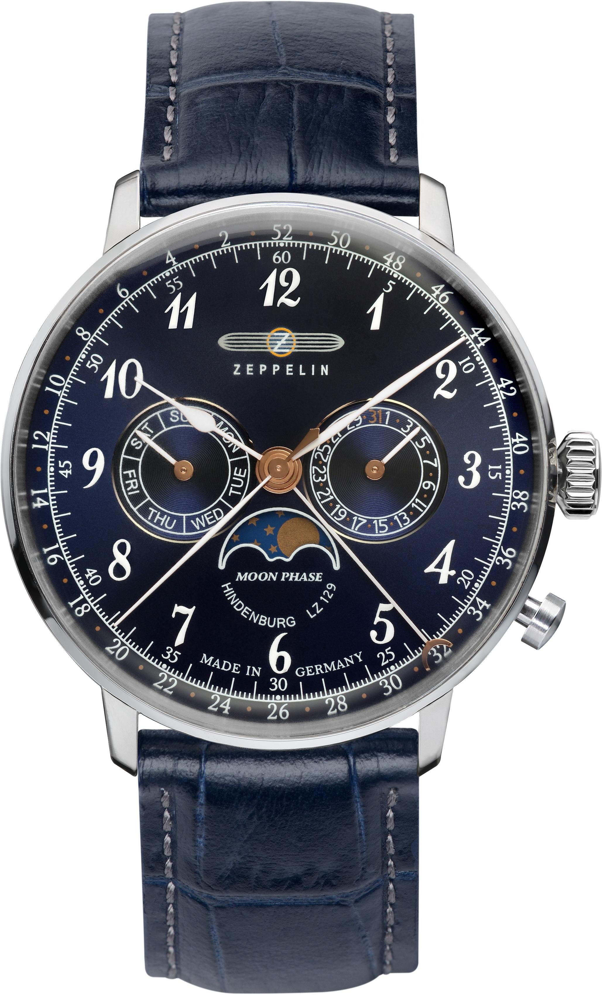 ZEPPELIN Multifunktionsuhr LZ 129 Hindenburg Moonphase 7036-3, Armbanduhr, günstig online kaufen