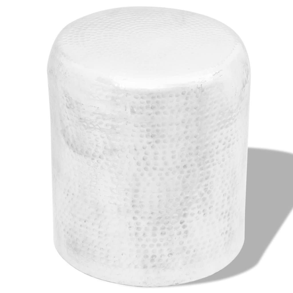 furnicato Sitzhocker Stylischer Hocker/Beistelltisch 36 x 47 cm in Silber (1 St)