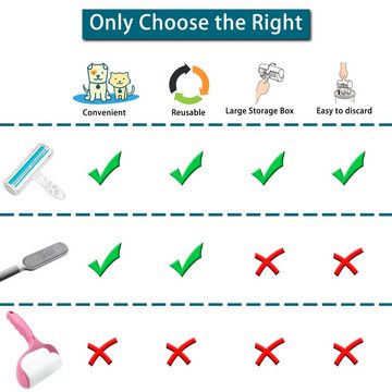 Intirilife Tierhaarentferner, (Tierhaarentferner in Blau, 1-tlg), Fusselroller für Hunde und Katzenhaare, wiederverwendbare Fusselrolle