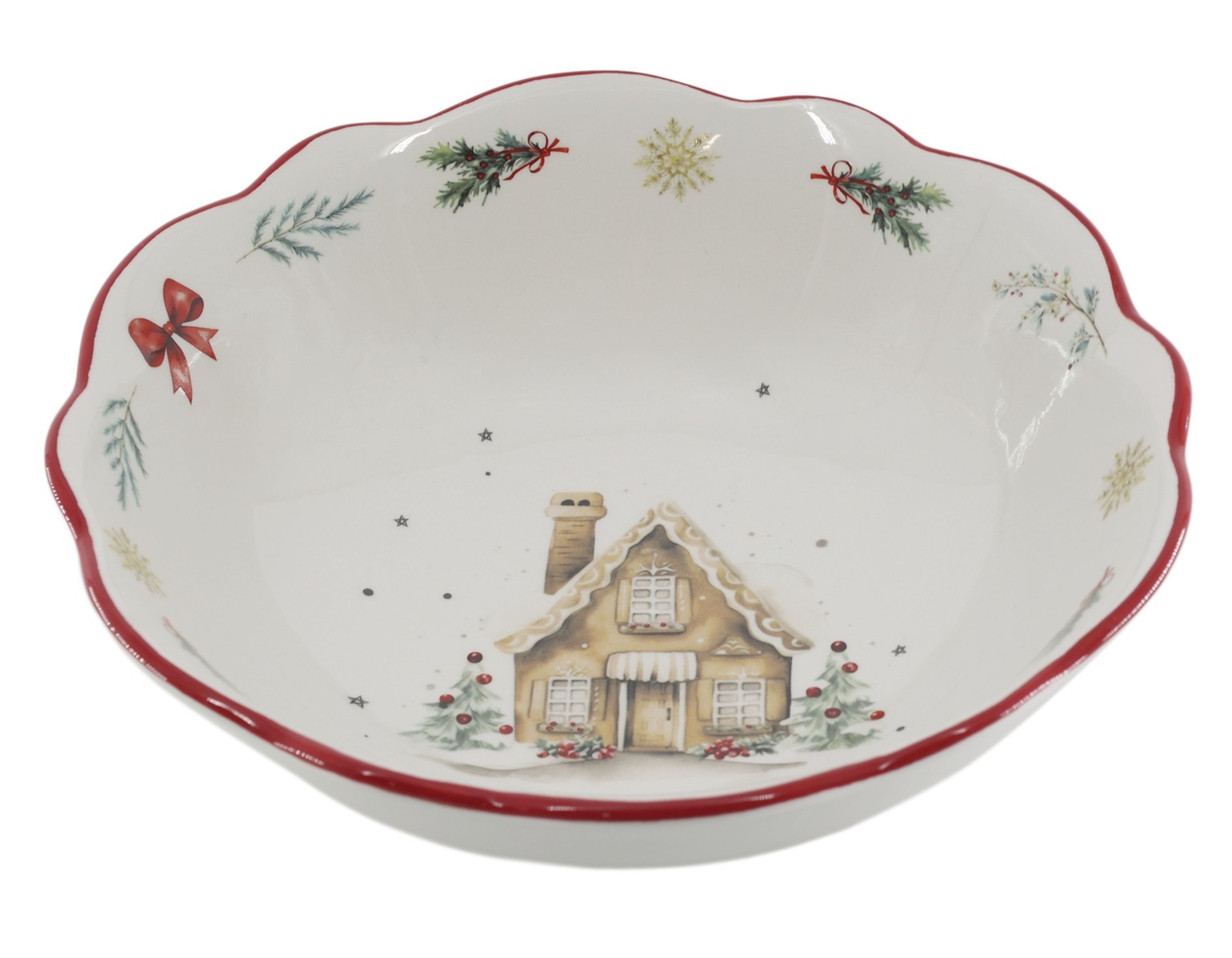 Chic Antique Schüssel Chic Antique - Schüssel Schale 300 ml mit Weihnachtsmotiv Weinachten, Keramik