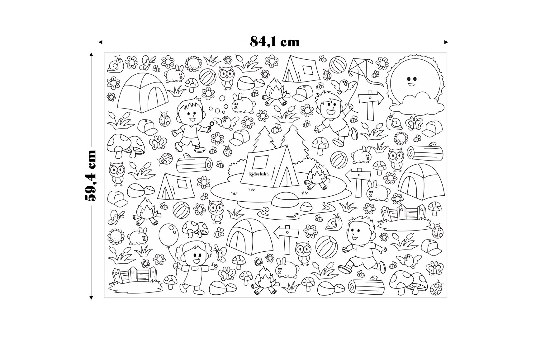 Kidsclub & Co. Malvorlage,  Ausmalposter "Outdoor" - Malen & Kreativität für Kinder