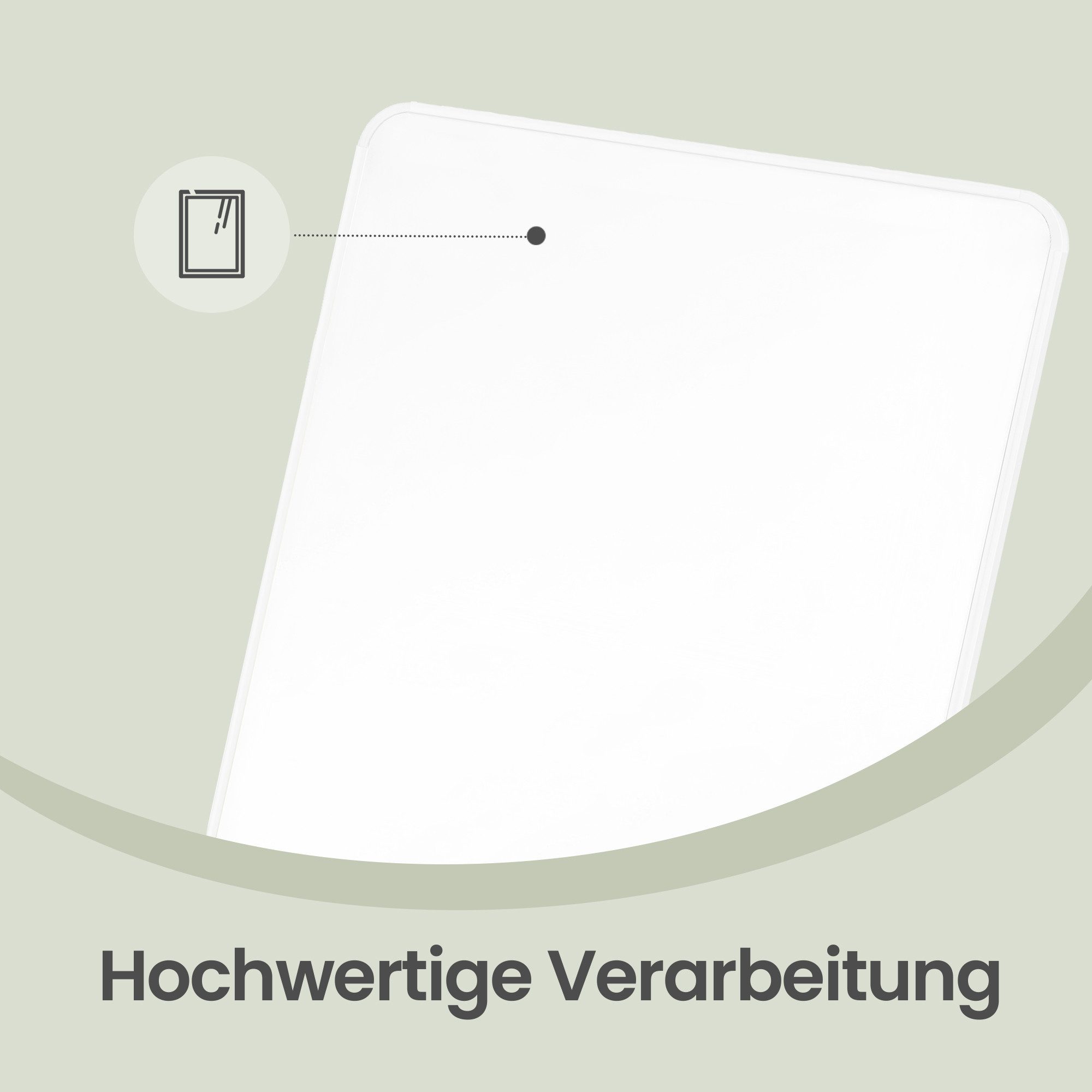 SONGMICS Standspiegel Ganzkörperspiegel Bogen Großer Wandspiegel Bruchsicher, 120 x 40 x 1,3 cm, für Schlafzimmer, und Türmontage, Aluminiumrahmen – Bild 5 von 5