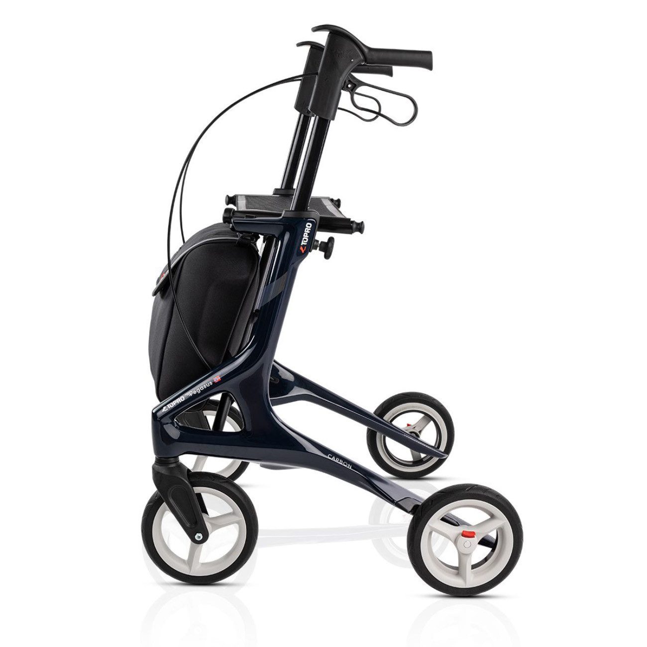 Topro Rollator Pegasus Carbon Rollator Farbe: Stahlblau, 7 Jahre Garantie