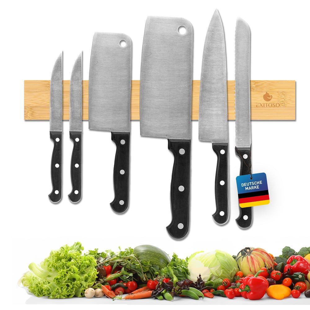 Exitoso Messerleiste 40 cm - magnetisch und selbstklebend, Mühelose Installation für Löffel Gabeln Schlüssel Werkzeuge