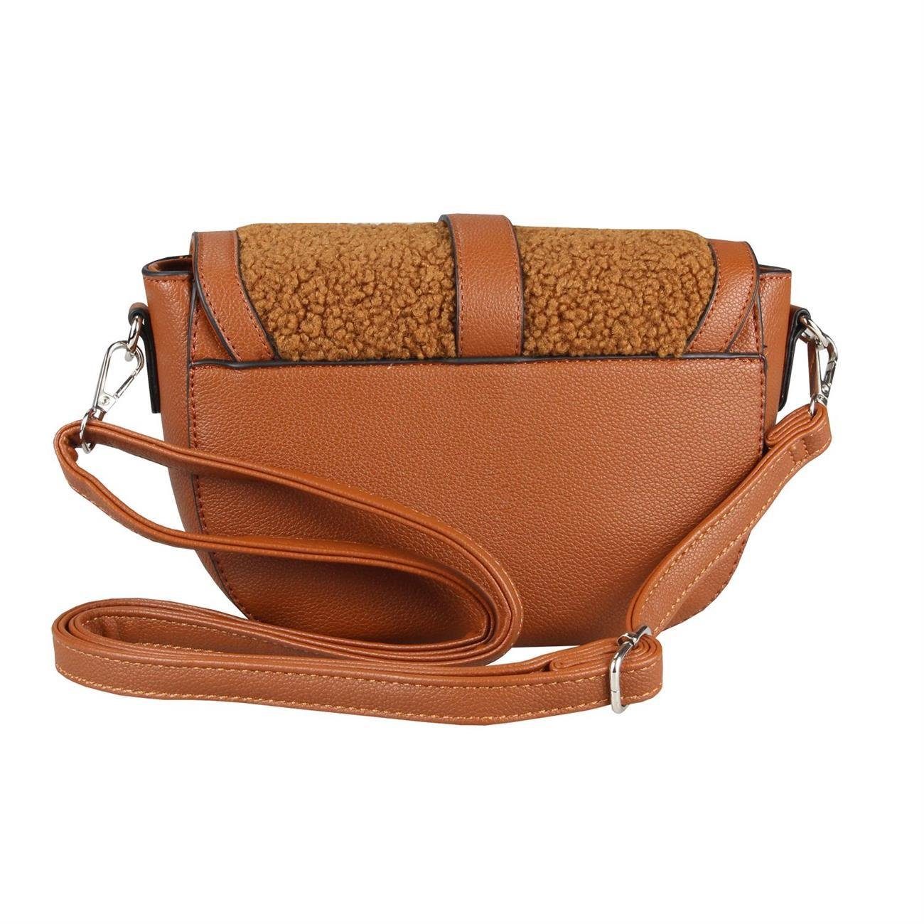 ITALYSHOP24 Schultertasche Damen Pelztasche Bodybag Fell Plüsch, Teddyfell günstig online kaufen