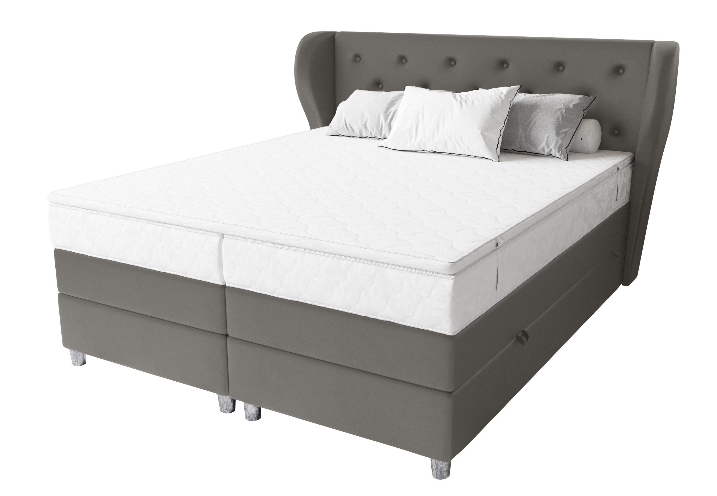 99rooms Boxspringbett Hermes (Schlafzimmerbett, Bett), 140/160/180 x 200 cm, wahlweise mit Bonell- /Taschenfederkernmatratze