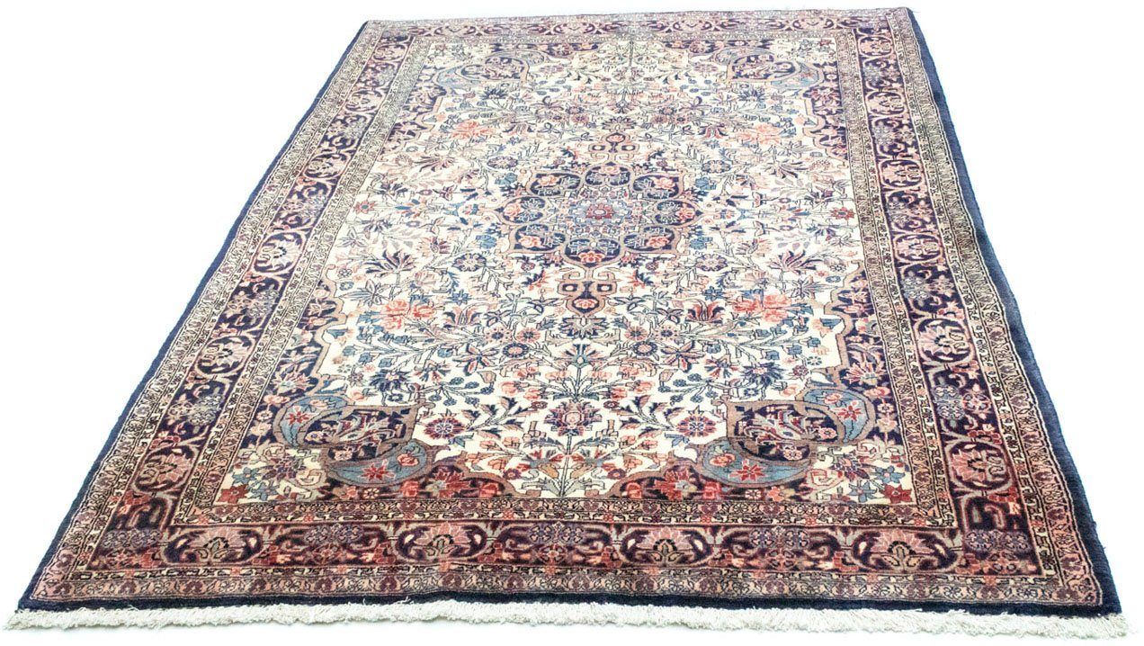 Wollteppich Bidjar Medaillon Beige 202 x 145 cm, morgenland, rechteckig, Höhe: 12 mm, Unikat mit Zertifikat