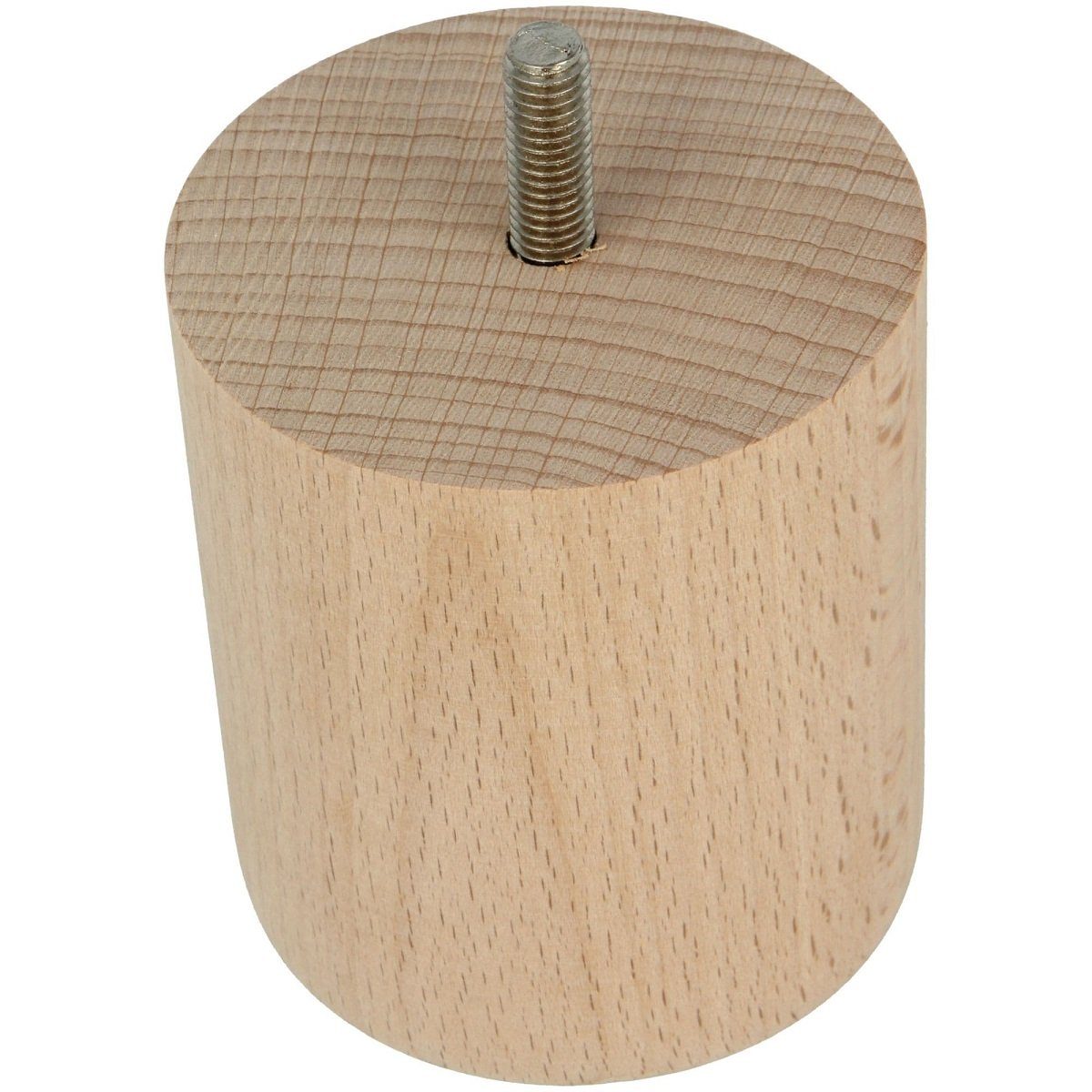 MS Beschläge Möbelfuß Möbelstütze Ø 68mm Buche Möbelbein h 80mm Vollholz