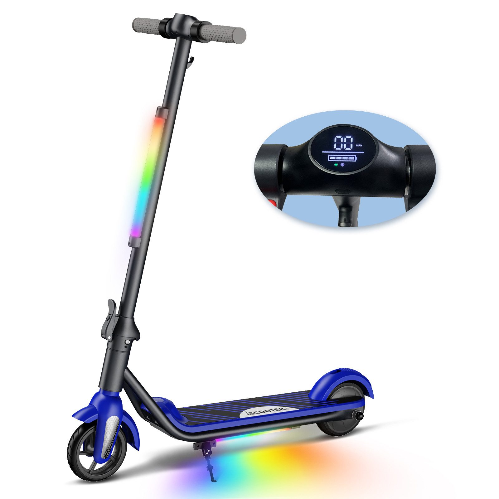 Fanttik Elektro-Kinderroller Kinder faltbarer E-Scooter mit LED-Beleuchtung günstig online kaufen