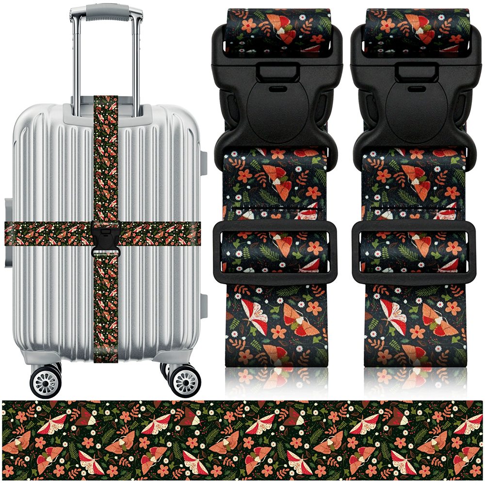 Agger Koffergurt 2er-Set Gepäckgurt Verstellbar,Leopardenmuster, für Reisen, (2-tlg), personalisierte Kofferbänder, robuste Kofferbänder, Schnellverschluss