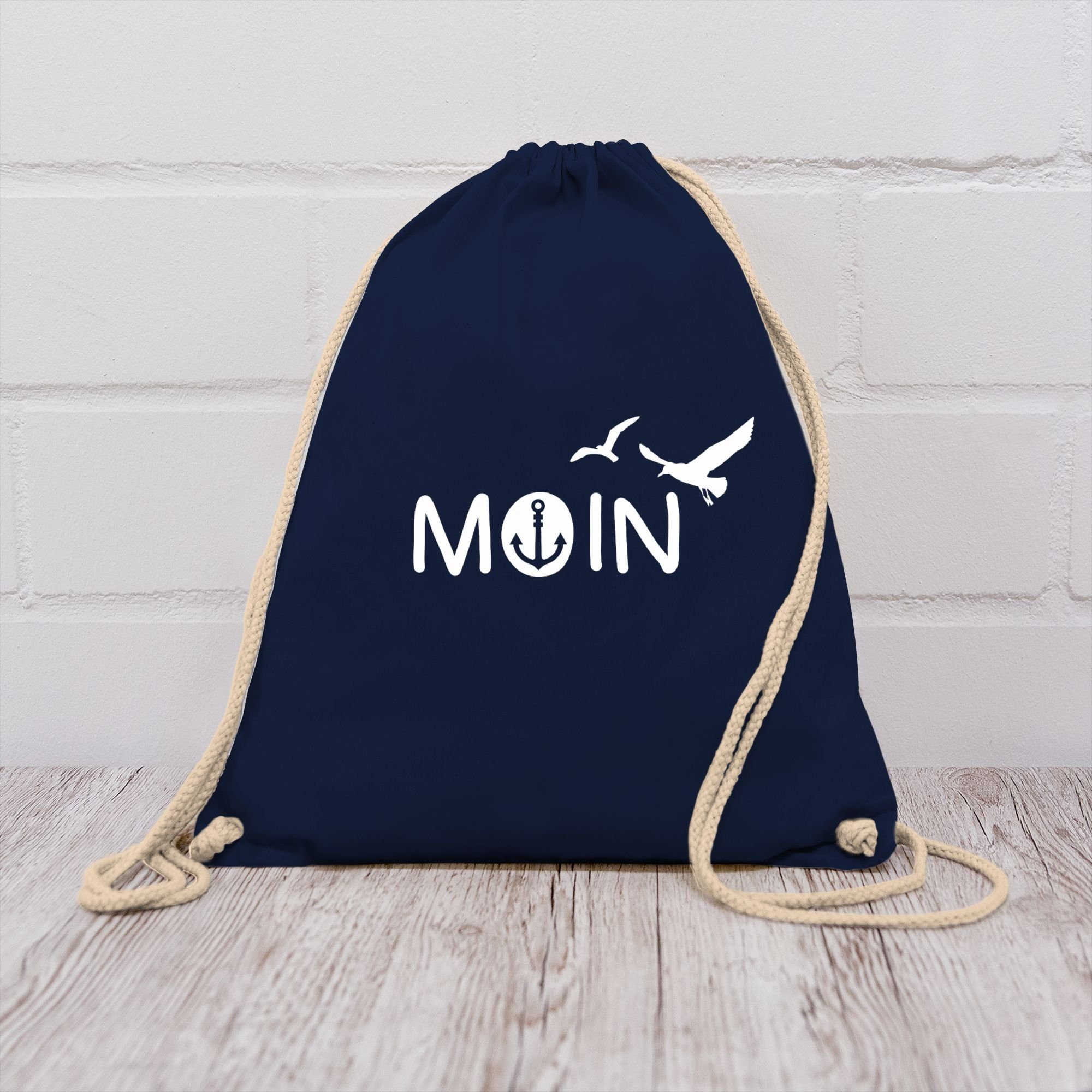 Shirtracer Turnbeutel Moin Moin Hamburg Maritime Nordsee Geschenk, Sprüche Statement