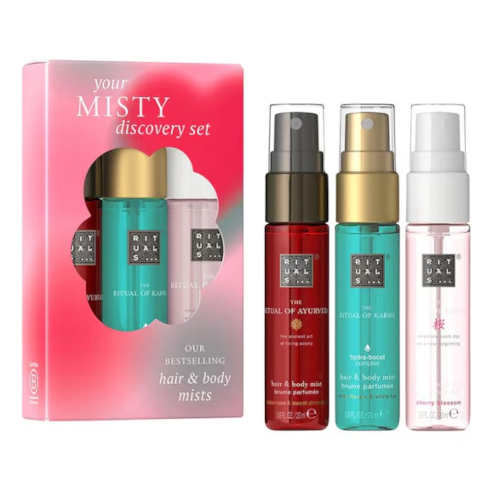 Rituals Pflege-Geschenkset von Sakura Discovery Set: Ayurveda, Karma, Sakura – Mists (3 × 20 ml)