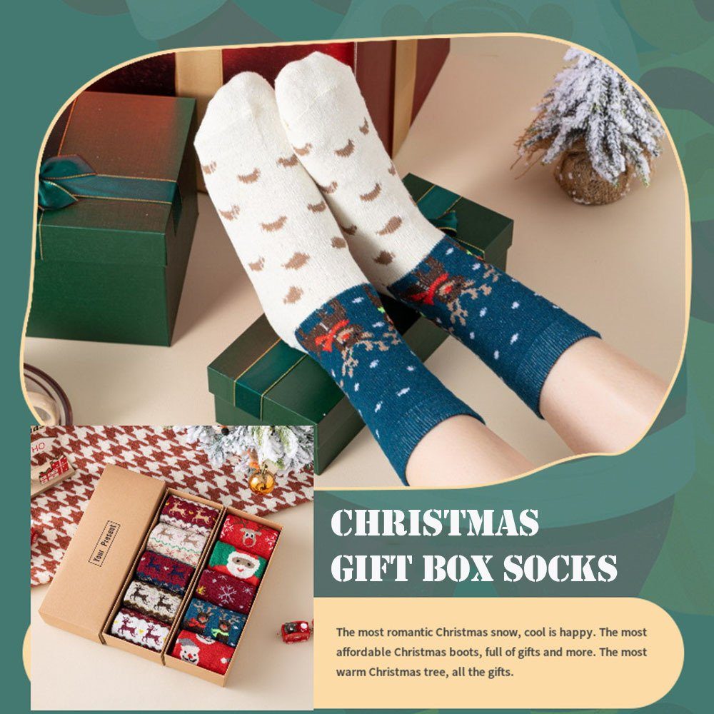 Blusmart Zu Fashion Stilvolle Patterns Personalisierte Freizeitsocken christmas Wollsocken Weihnachten,