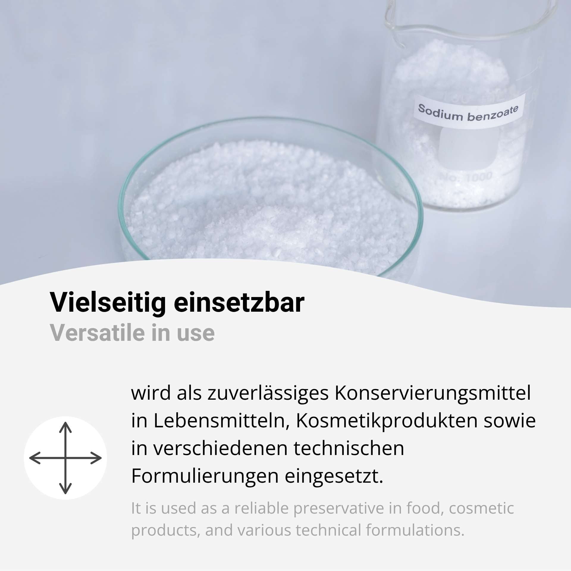 DistrEbution Fruchtaufstrich Natriumbenzoat – Konservierungsmittel für Lebensmittel & Kosmetik, 25000 g, Verlängert Haltbarkeit, Zuverlässige antimikrobielle Wirkung