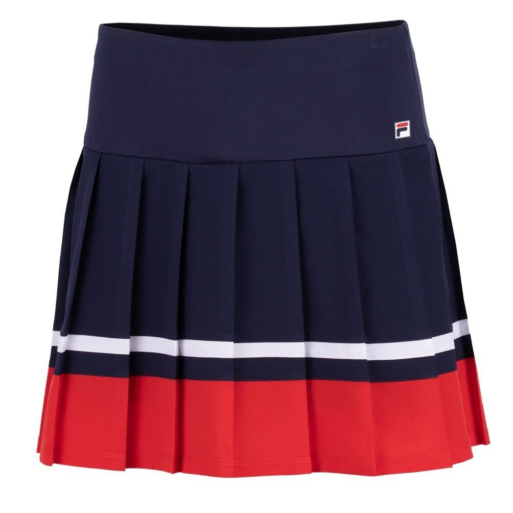 Tennisrock Sabine (Faltenrock) navyblau/rot Mädchen/Girls