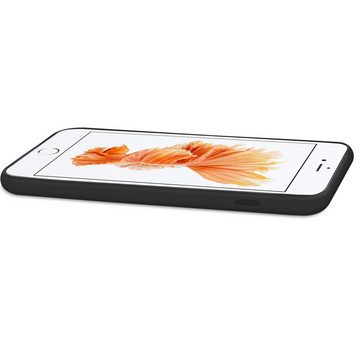 CoolGadget Handyhülle Schwarz als 2in1 Schutz Cover Set für das Apple iPhone 6 / 6S 4,7 Zoll, 2x Glas Display Schutz Folie + 1x TPU Case Hülle für iPhone 6 / 6S