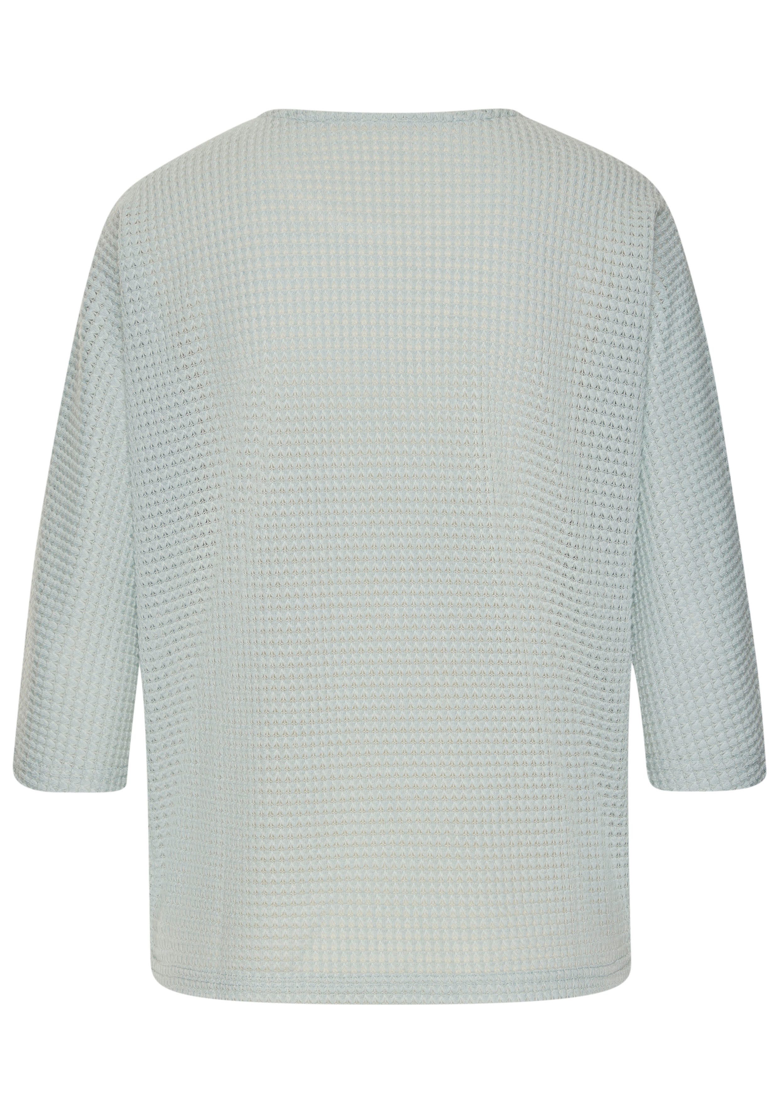 Vivance 3/4-Arm-Shirt mit sommerlicher Waffelstruktur aus bügelfreier Strickqualität