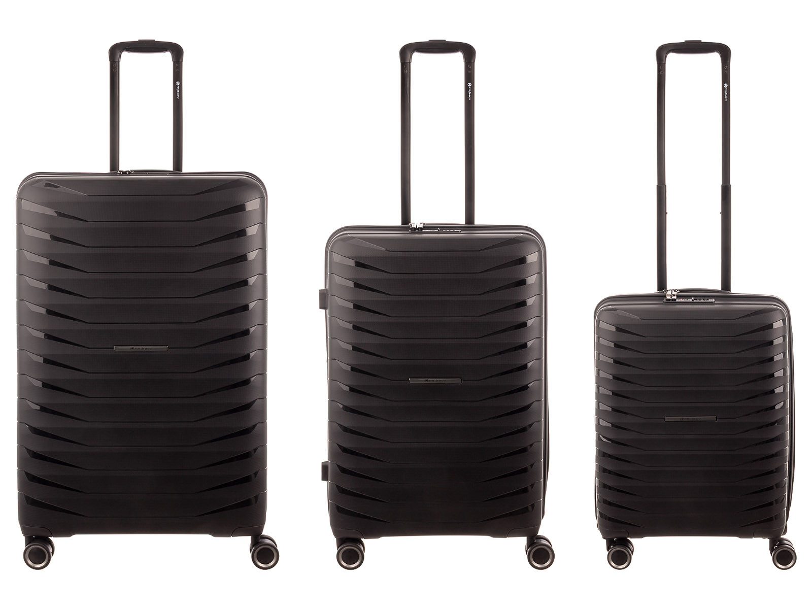 Franky Kofferset Koffer 3er Set PP15-DF Spinner Gr. S/M/L, 4 Rollen, (SET, 1 tlg., 1), Dehnfalte