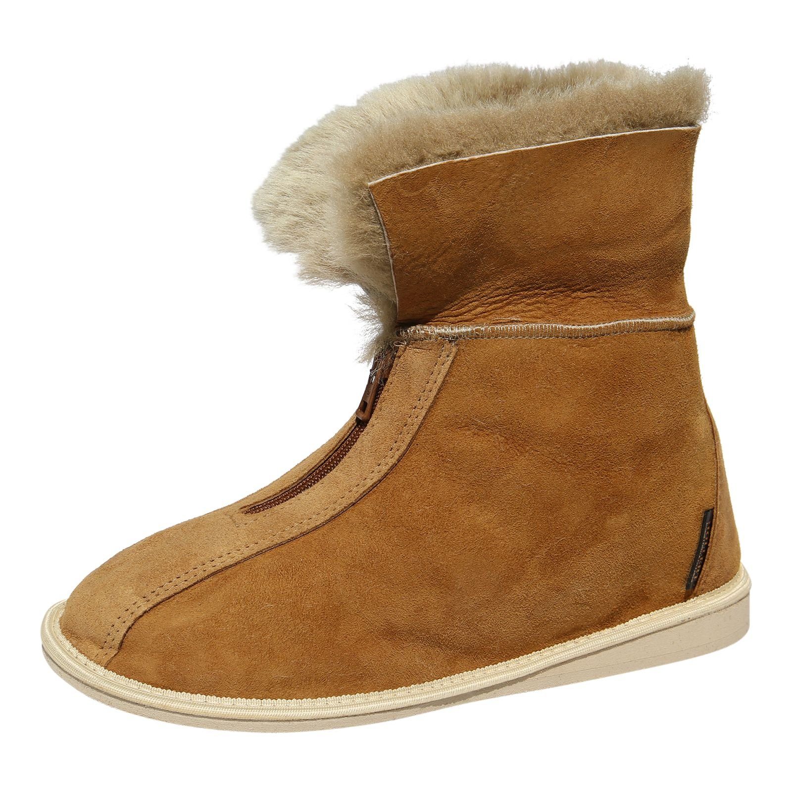 Hollert Hausschuh Herren Hausschuhe Emil Hüttenschuhe Merino Schaffell