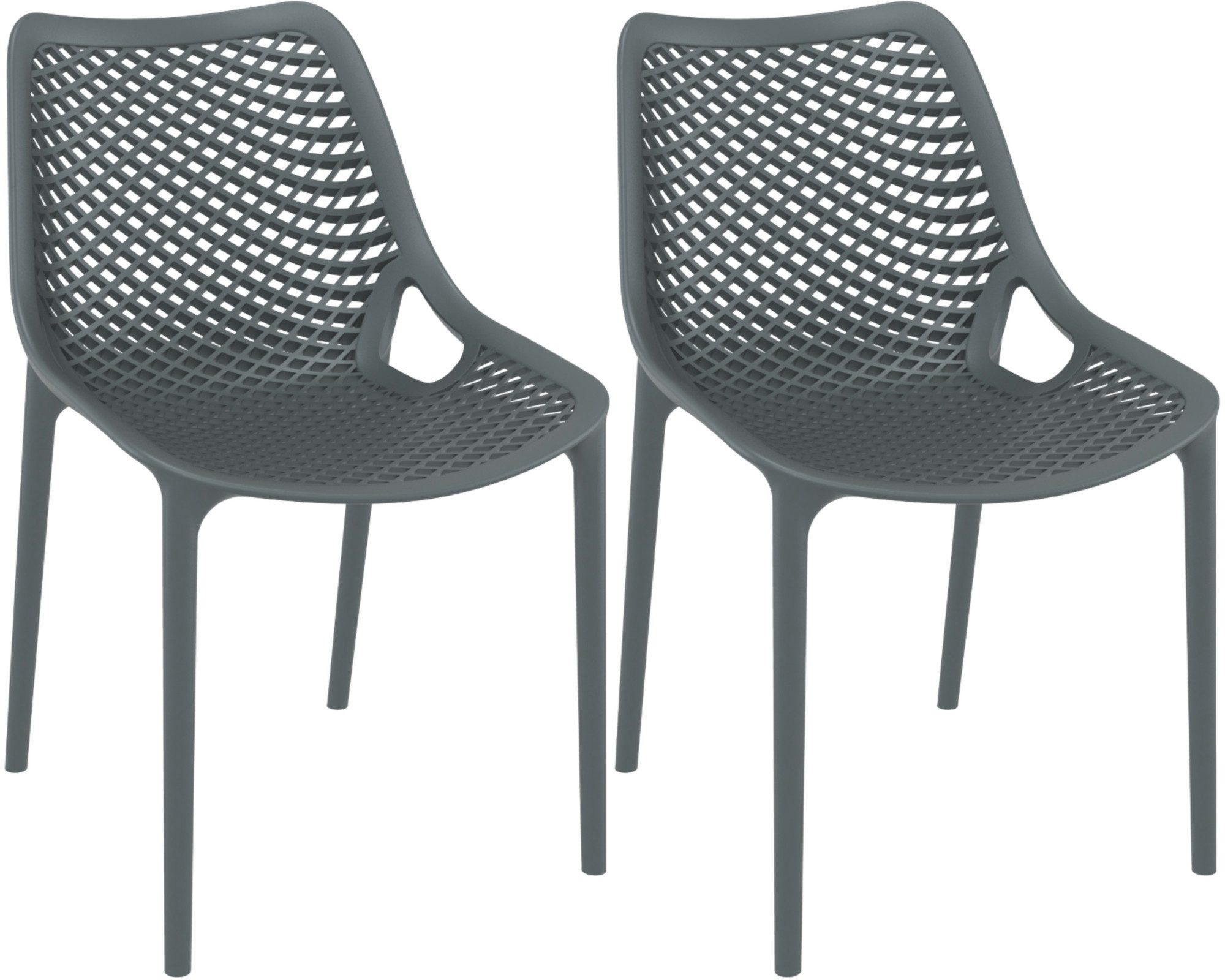 CLP Gartenstuhl Air (2er Set, 2 St), wetter-& UV-lichtbeständig, stapelbar