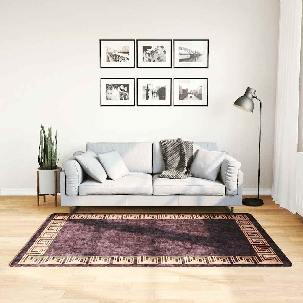 furnicato Teppich Waschbar 120x180 cm Schwarz günstig online kaufen
