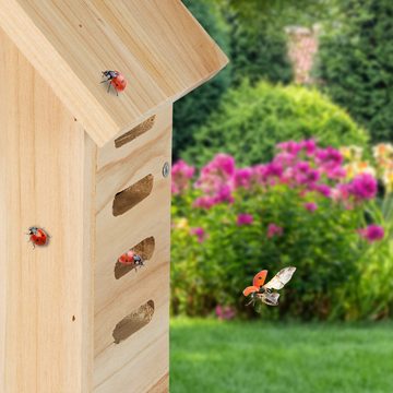 relaxdays Insektenhotel Marienkäferhaus aus Holz, (1-St)