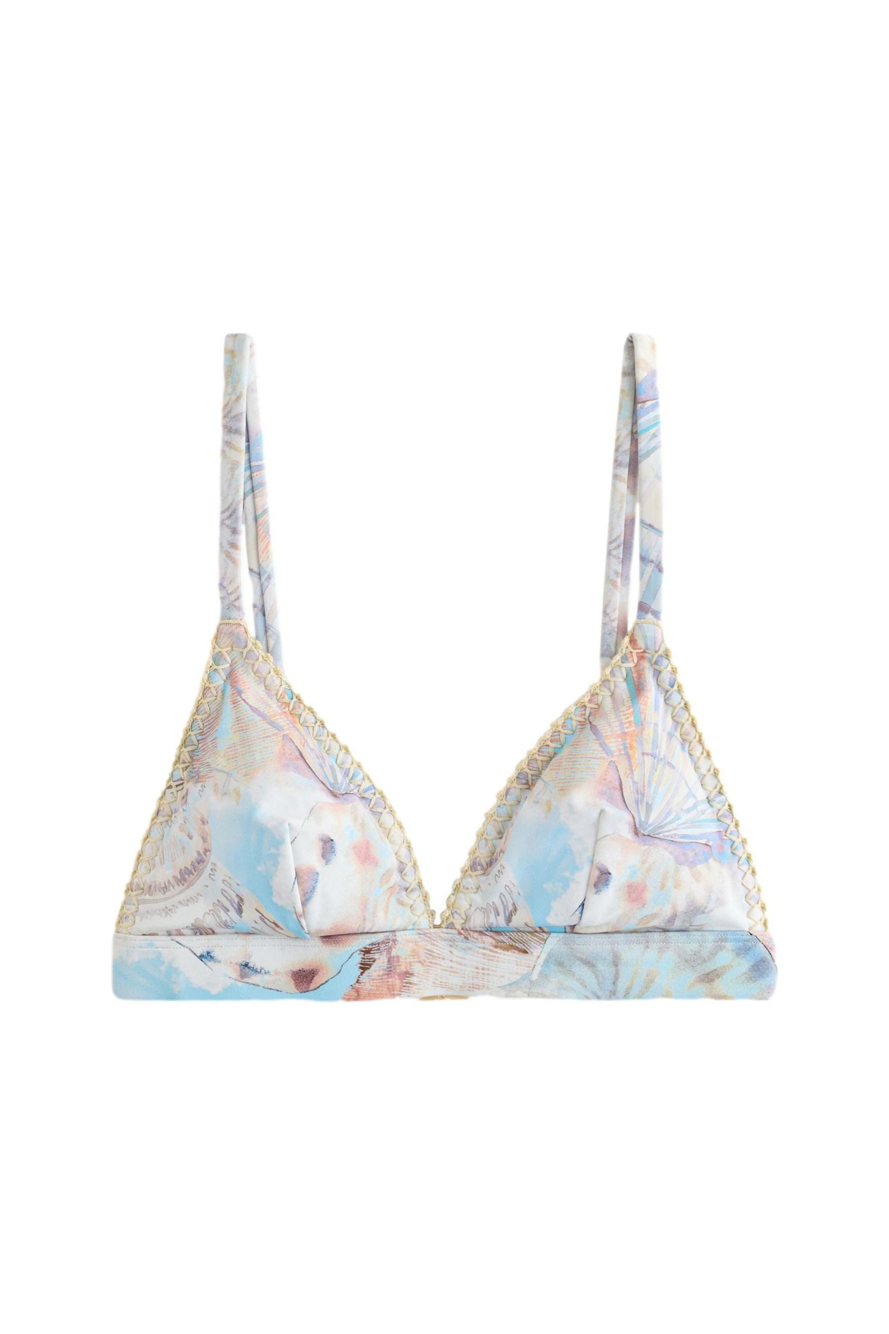 Triangel-Bikini-Top Triangel-Bikinioberteil mit Überwendlingstich
