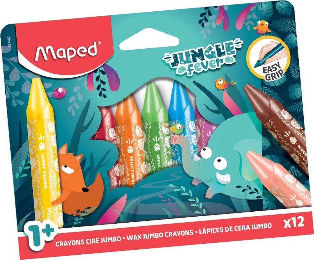 MAPED Wachsmalstift maped JUNGLE fever Jumbo Wachsmalstifte