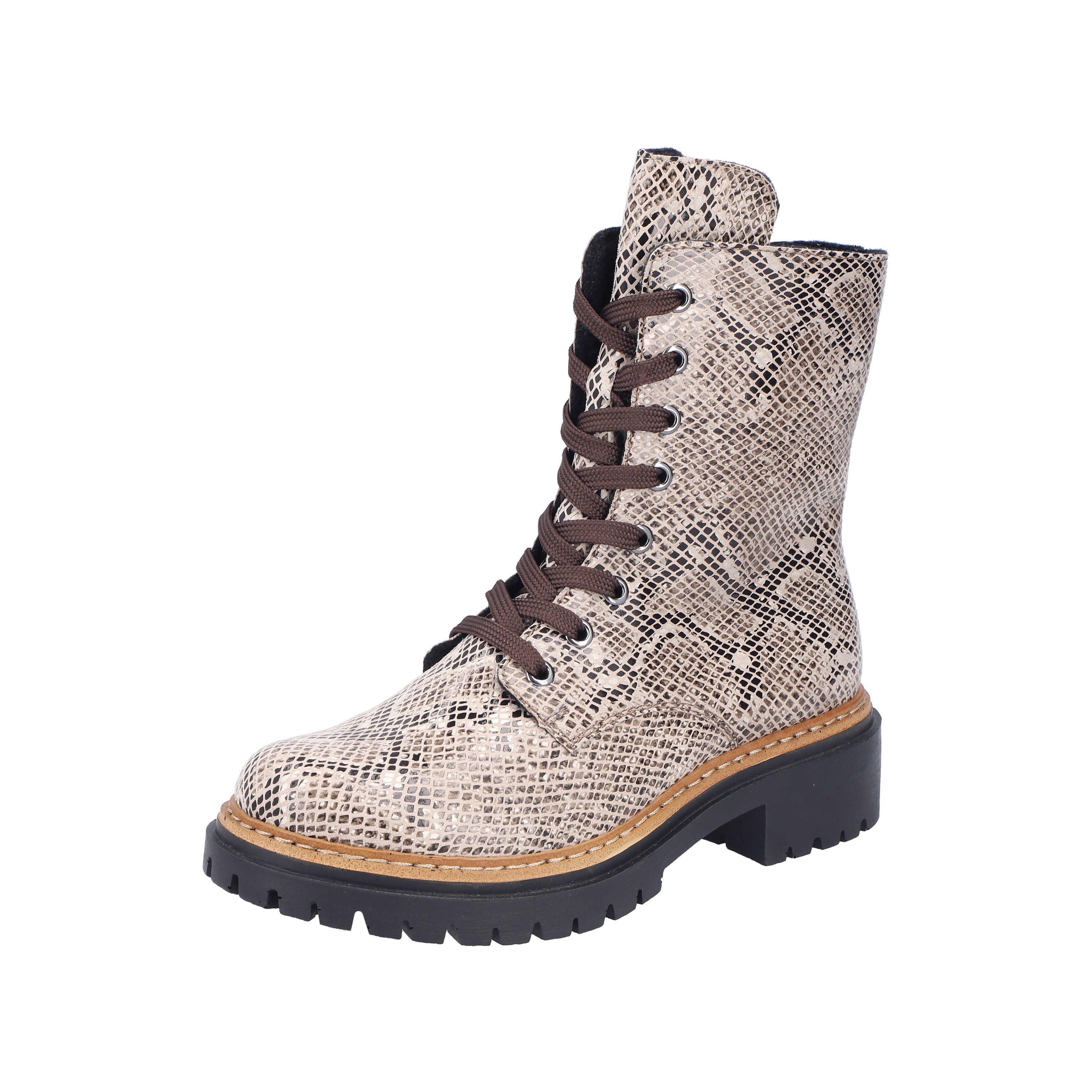 Rieker Schnürboots Schnürstiefelette, Profilsohle, in veganer Verarbeitung