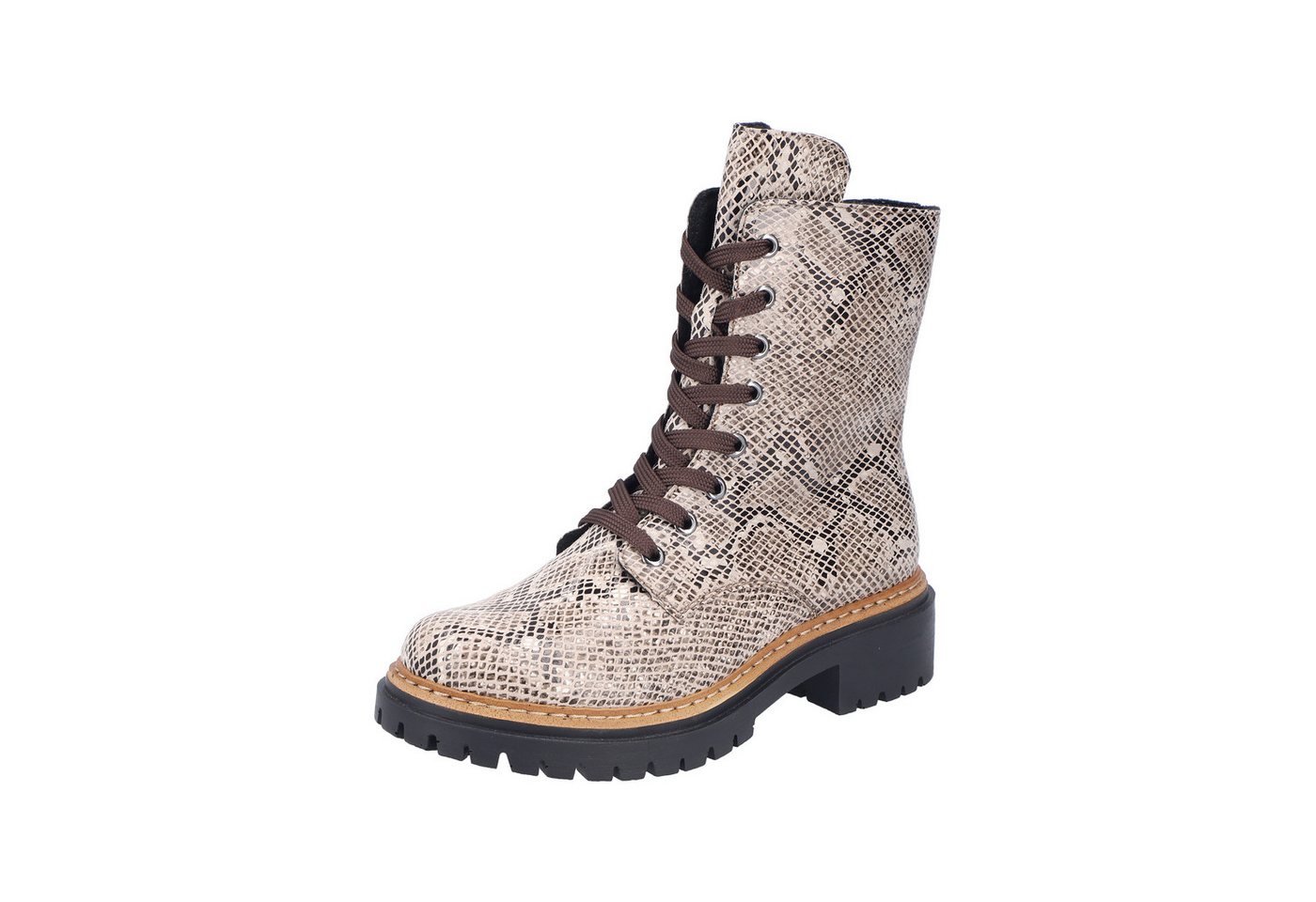 Rieker Schnürboots Schnürstiefelette, Profilsohle, in veganer Verarbeitung